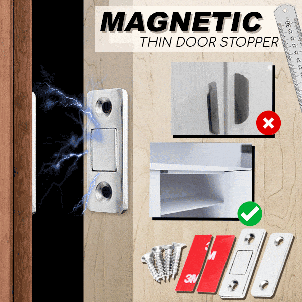 Magnetic Ultra-thin & Strong Cabinet Door Stopper (Set of 5)