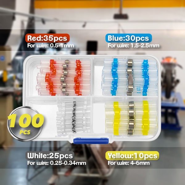 Heat Shrink Wire Connector Tube Kit (50PCS)
